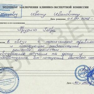 Справка о надомном обучении